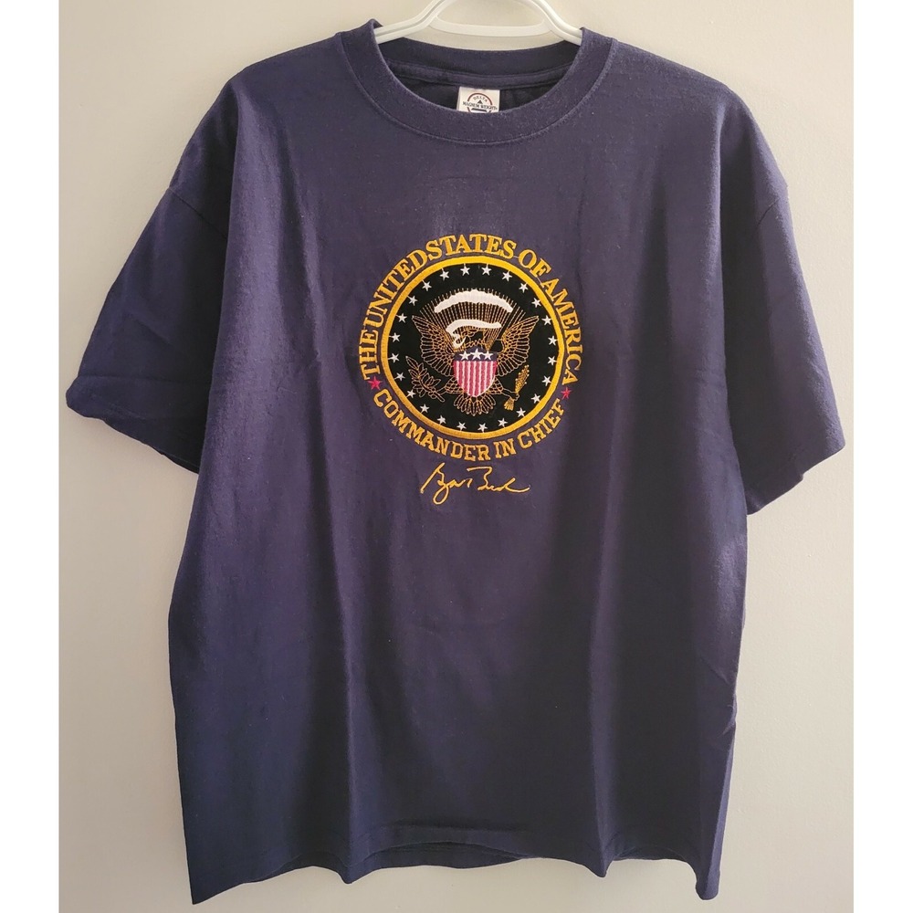 United States of America Commander in Chief George Bush T-Shirt Size Large